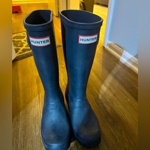 Navy blue hunter boots